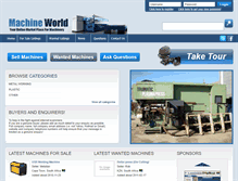 Tablet Screenshot of machineworld.co.za